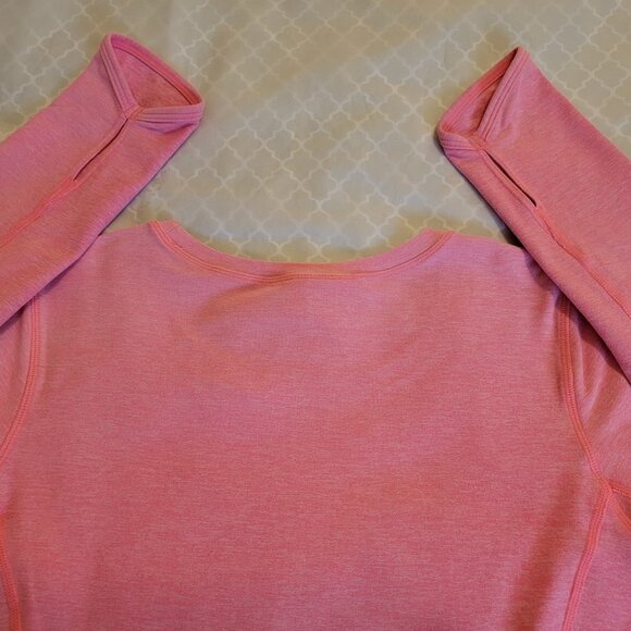Vintage Lucy Pink Longsleeve Tee Hot Pink Top Activewear Size Small With Pockets - Picture 13 of 13